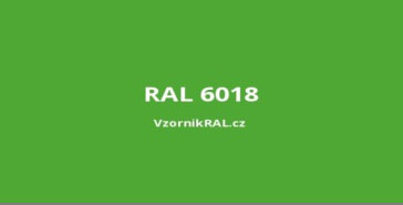 Couleur verte RAL 6018